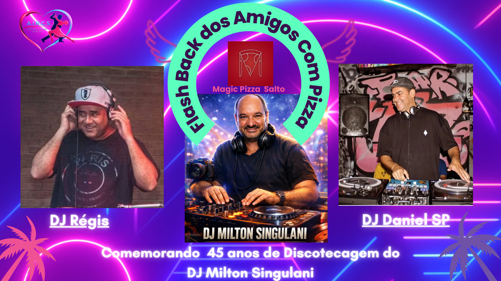 Flashback dos Amigos  Com Pizza - Infantil